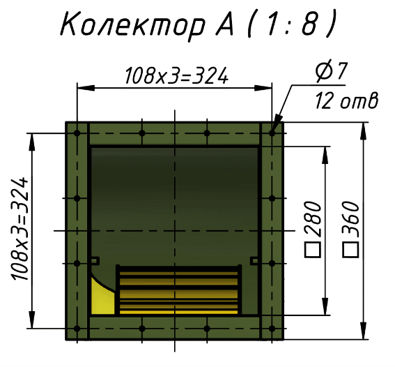 Габаритные размеры ЕРВ-2022-46-4 Сечение Б