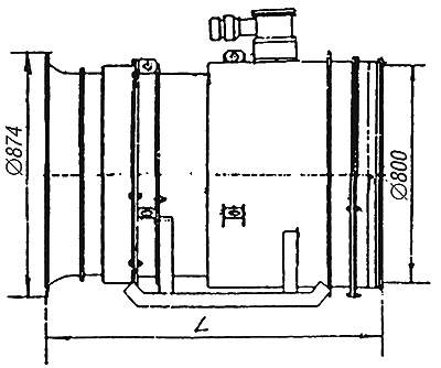 Габаритные размеры промышленного вентилятора BMЭ-8